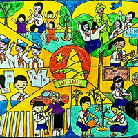 Vẽ tranh Đội trong trái tim em