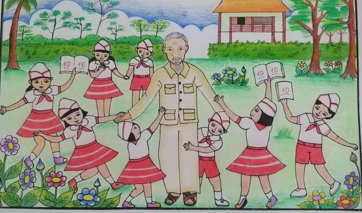 Vẽ tranh sinh hoạt đoàn đội