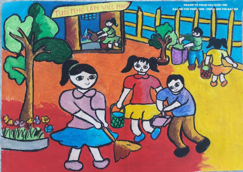 Vẽ tranh tiến bước lên Đoàn