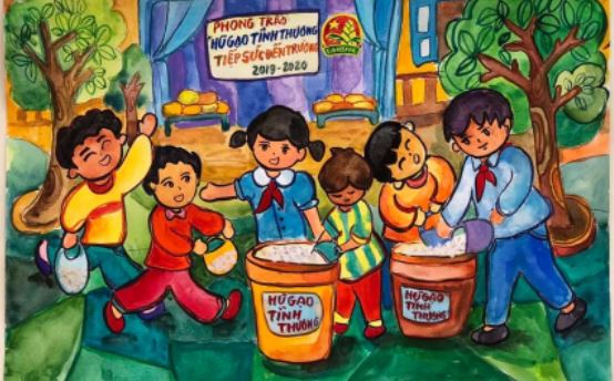 Vẽ tranh thiếu nhi vui khỏe - tiến bước lên đoàn