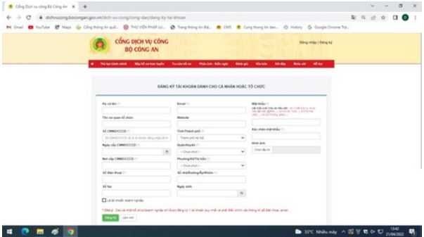 Cách đăng kí mẫu con dấu online