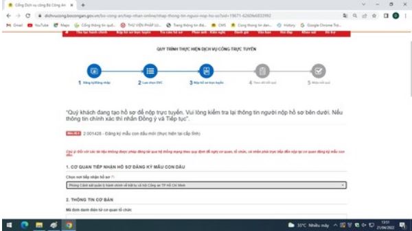 Cách đăng kí mẫu con dấu online