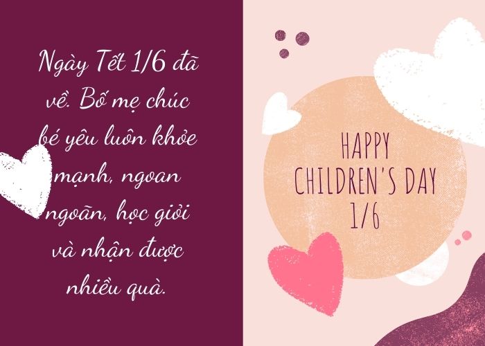 Mẫu lời chúc mừng ngày Quốc tế Thiếu nhi 1/6