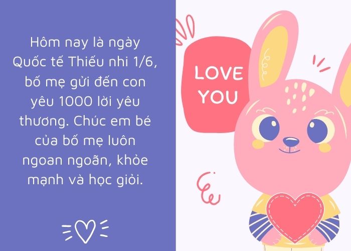 Mẫu lời chúc mừng ngày Quốc tế Thiếu nhi