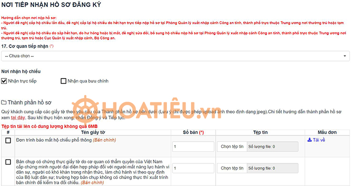 Thủ tục là hộ chiếu online trên cổng Dịch vụ công