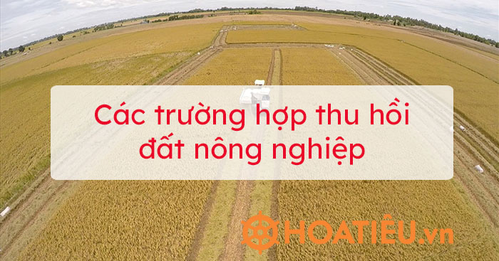 Các trường hợp thu hồi đất nông nghiệp