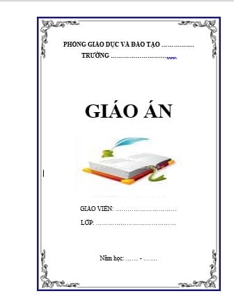 Mẫu bìa giáo án mầm non