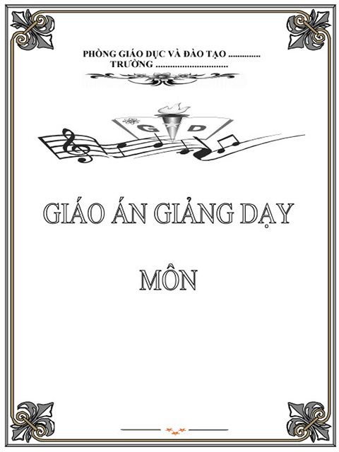 Mẫu bìa giáo án mầm non