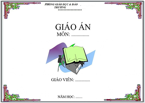 Mẫu bìa giáo án mầm non