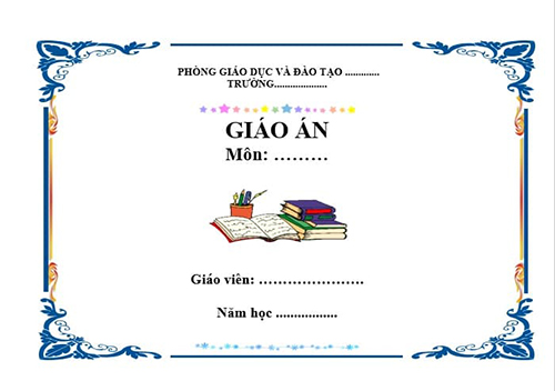 Mẫu bìa giáo án mầm non