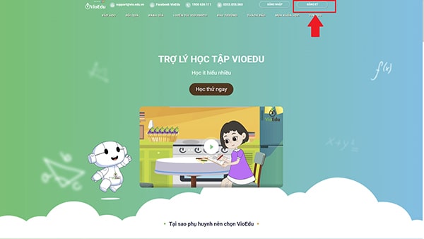 Đăng ký tài khoản học sinh VioEdu