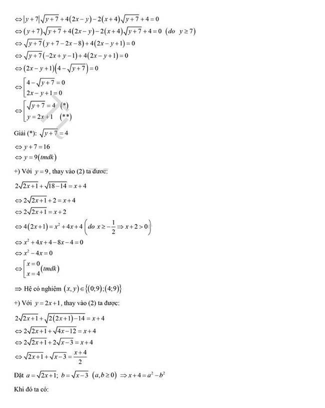 Đáp án Đề Toán thi vào lớp 10 chuyên Lê Hồng Phong 2022