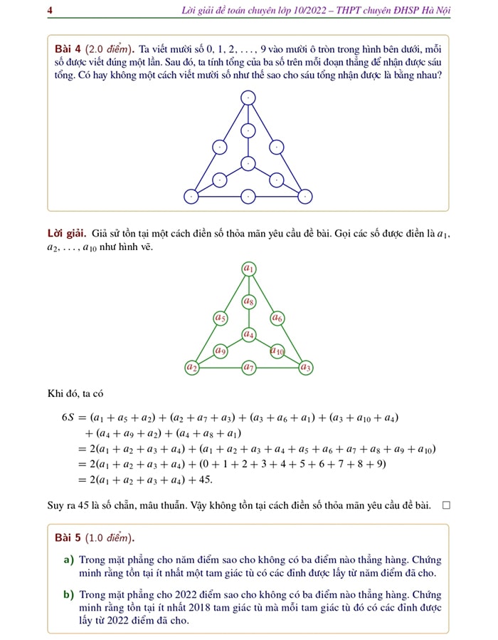 Đề Toán chuyên Sư phạm 2022 - lớp chuyên Toán Tin