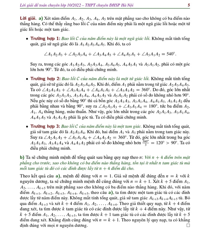 Đề Toán chuyên Sư phạm 2022 - lớp chuyên Toán Tin