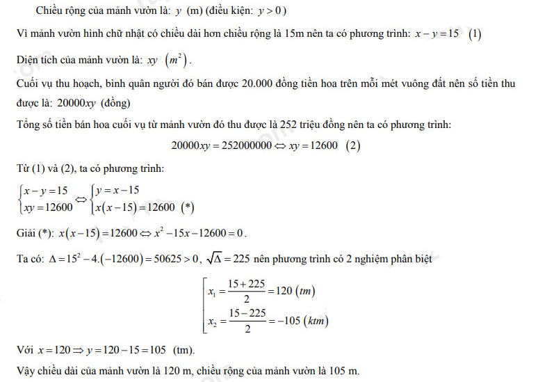 Đáp án đề thi vào lớp 10 môn Toán 2022 Bình Dương