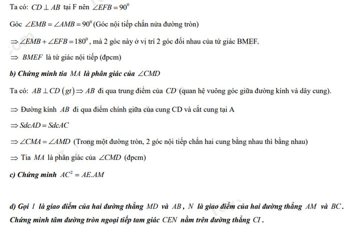 Đáp án đề thi vào 10 Toán Quảng Ninh 2022