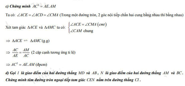 Đáp án đề thi vào 10 Toán Quảng Ninh 2022