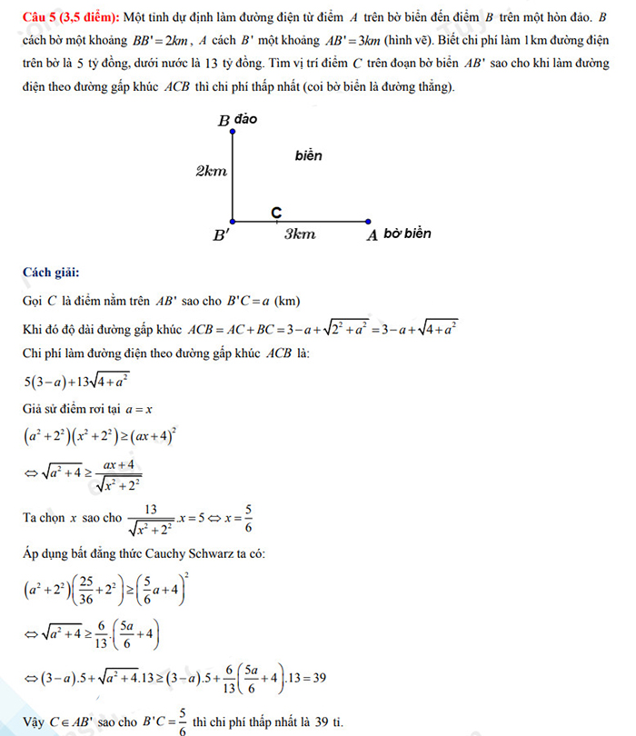 Đáp án đề thi vào 10 Toán Quảng Ninh 2022