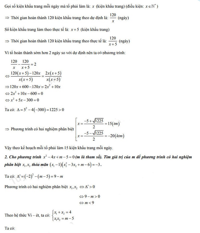 Đáp án đề thi tuyển sinh lớp 10 môn Toán 2022 Điện Biên
