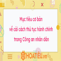 Mục tiêu cơ bản về cải cách thủ tục hành chính trong Công an nhân dân