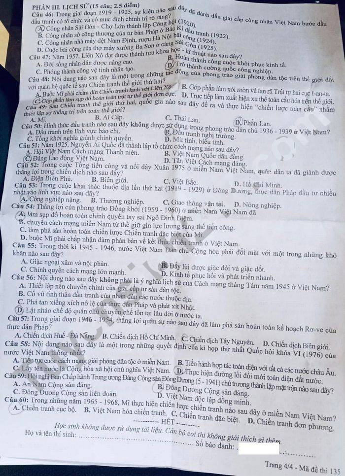 Đề thi Tổ hợp vào 10 Vĩnh Phúc 2022