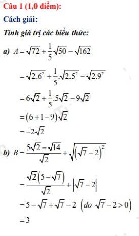 Đáp án đề Toán thi vào lớp 10 2022 tỉnh Vĩnh Long