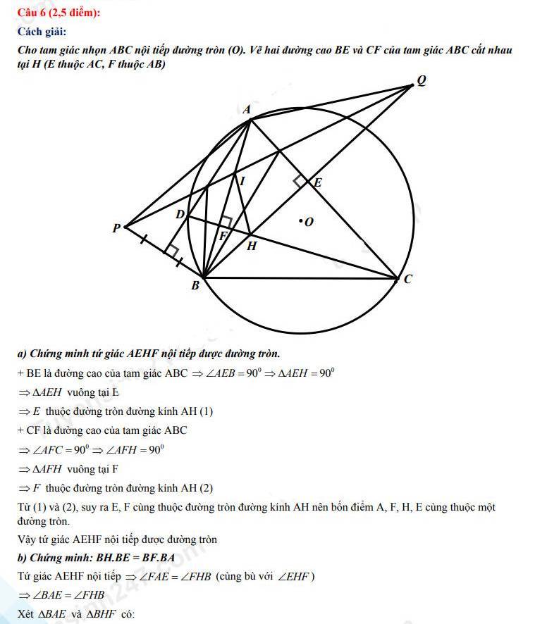 Đáp án đề Toán thi vào lớp 10 2022 tỉnh Vĩnh Long