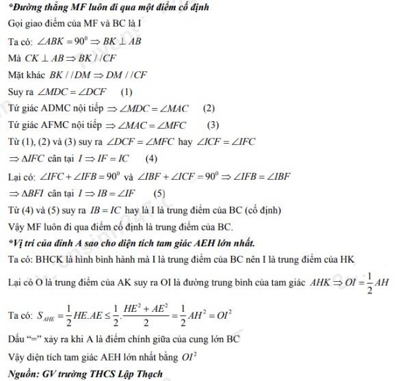 Đáp án đề thi vào 10 Vĩnh Phúc môn Toán 2022