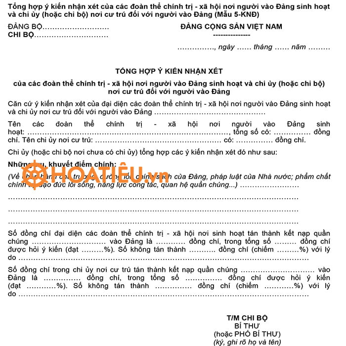 Tải Mẫu 5-KNĐ mới nhất