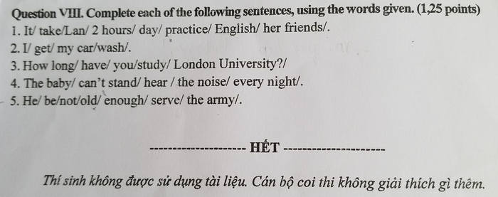 Đề thi tuyển sinh lớp 10 môn Anh 2022 Lai Châu