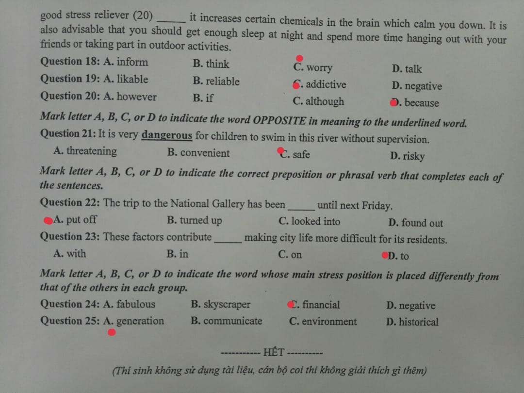 Gợi ý đáp án môn Tiếng Anh vào lớp 10 tỉnh Hải Phòng năm 2022 đầy đủ nhất 3