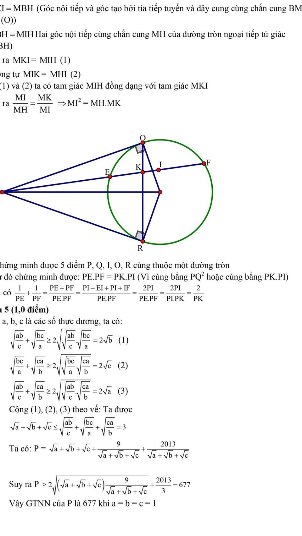 Đáp án đề thi tuyển sinh lớp 10 môn Toán Hải Dương 2022