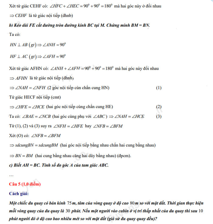  Đáp án đề thi vào 10 môn Toán An Giang 2022