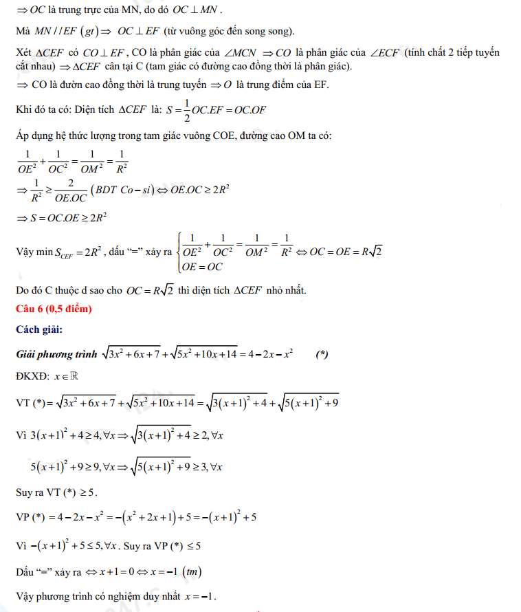 Đáp án đề thi vào lớp 10 Toán tỉnh Lai Châu 2022
