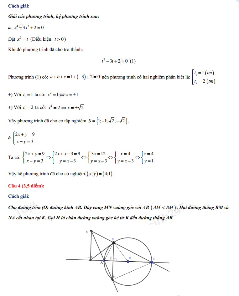 Đáp án đề thi tuyển sinh lớp 10 môn Toán Lạng Sơn 2022