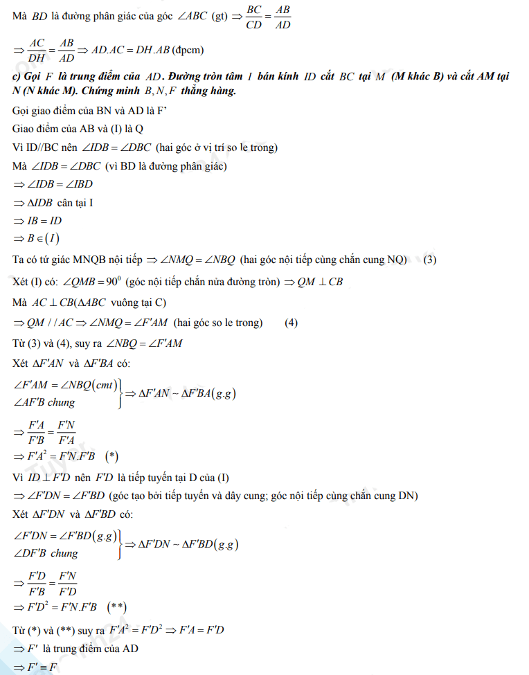 Đáp án đề thi tuyển sinh lớp 10 môn Toán Nghệ An 2022