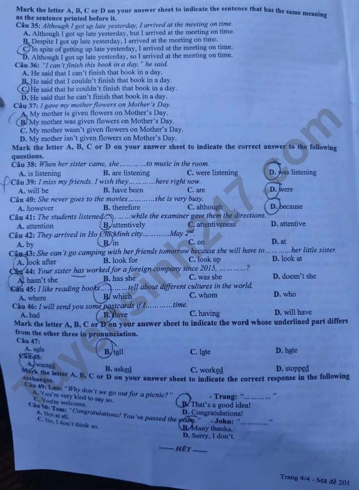 Dap an de thi vao lop 10 tinh Hung Yen 2022 - mon To hop