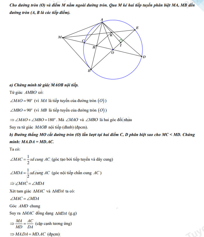 Đáp án đề thi vào lớp 10 môn Toán Lào Cai 2022