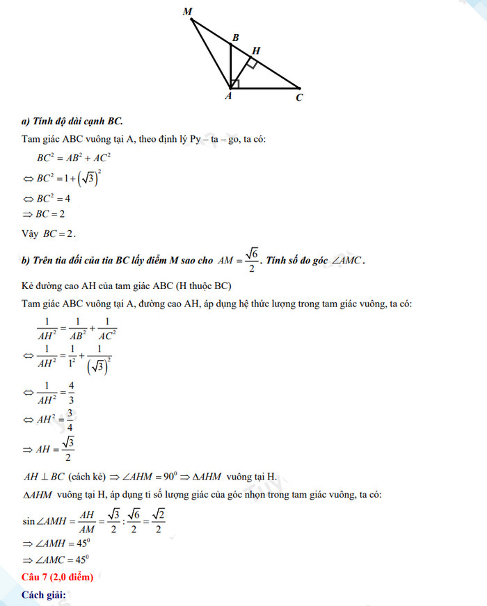 Đáp án đề thi vào lớp 10 môn Toán Lào Cai 2022