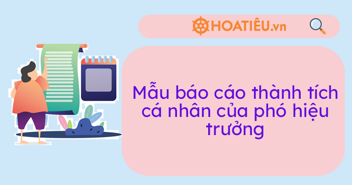 Báo cáo thành tích cá nhân của phó hiệu trưởng