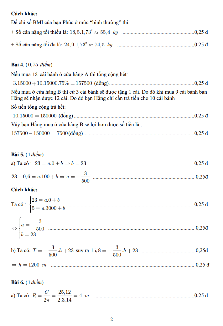 Đáp án đề thi vào lớp 10 2022 Tp HCM môn Toán chính thức của SGDĐT