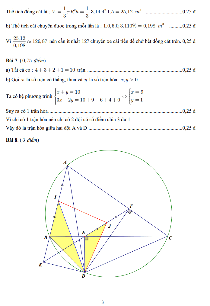 Đáp án đề thi vào lớp 10 2022 Tp HCM môn Toán chính thức của SGDĐT