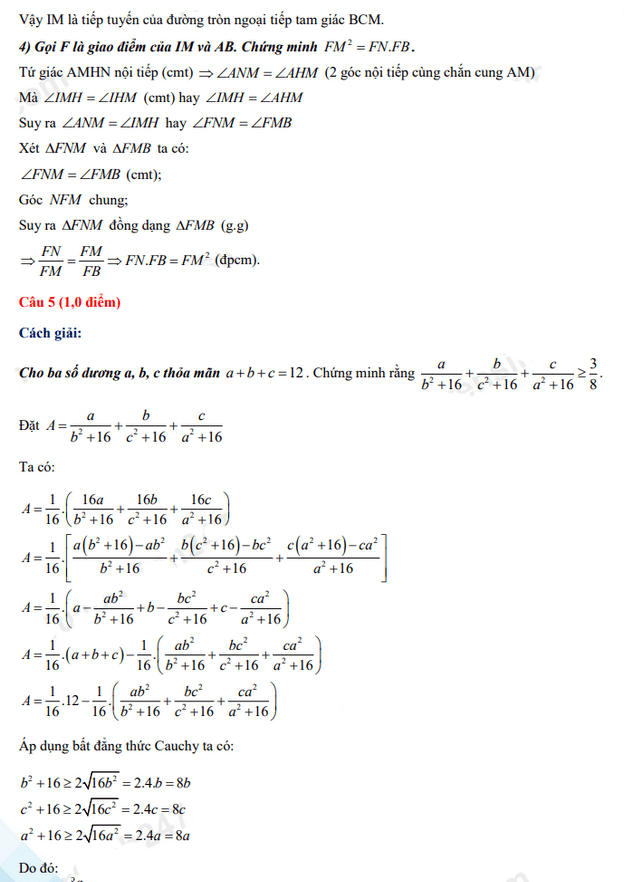 Đáp án đề thi tuyển sinh lớp 10 môn Toán Đắk Lắk 2022