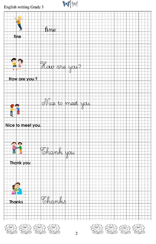 Mẫu vở luyện viết từ vựng tiếng Anh lớp 3