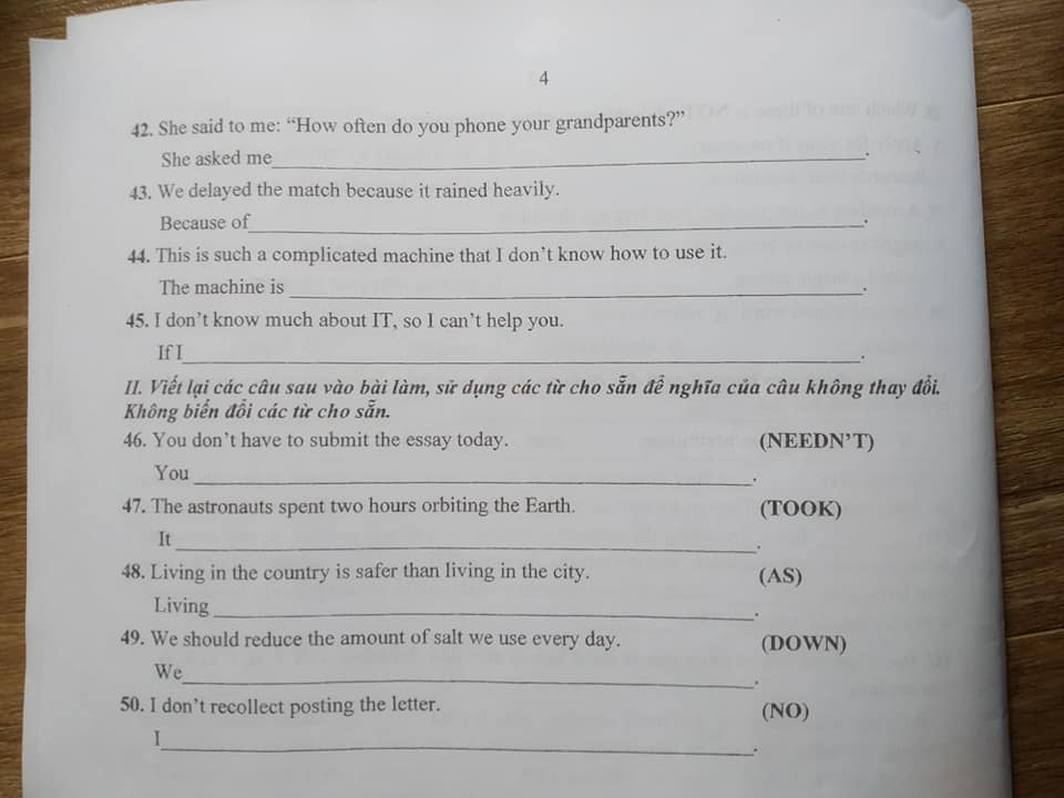 Đề thi môn Tiếng Anh vào lớp 10 Thanh Hóa năm 2022 đầy đủ nhất 3
