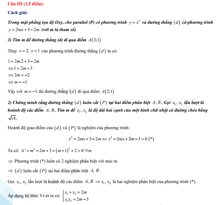 Đáp án đề thi tuyển sinh lớp 10 môn Toán Hà Nam 2022