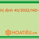 Nghị định 40/2022/NĐ-CP sửa đổi Nghị định 144/2016/NĐ-CP quy định cơ chế đặc thù về đầu tư, quản lý TP Đà Nẵng