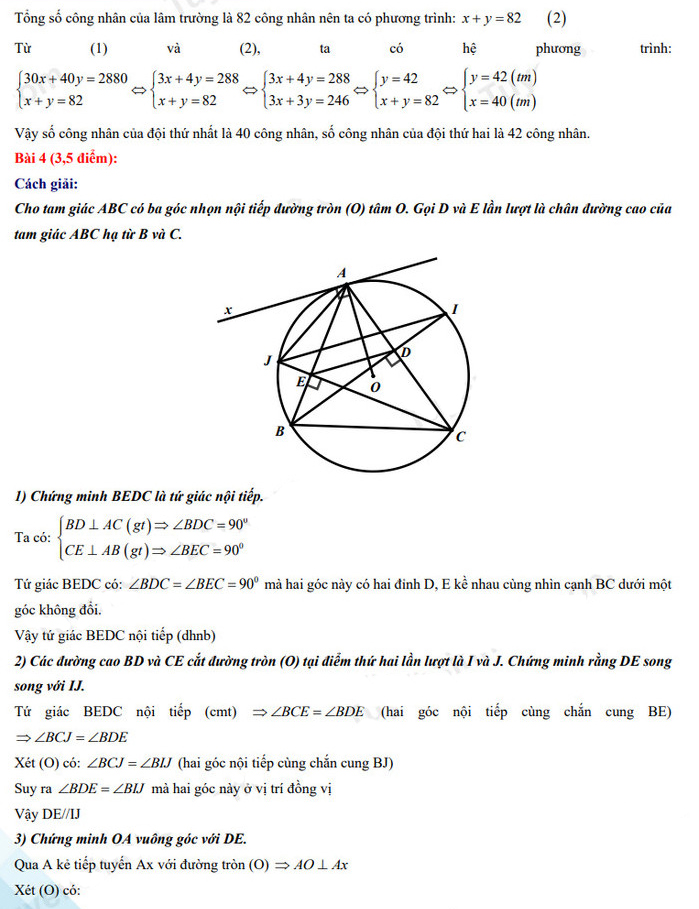 Đáp án đề thi lớp 10 môn Toán 2022 Ninh Thuận