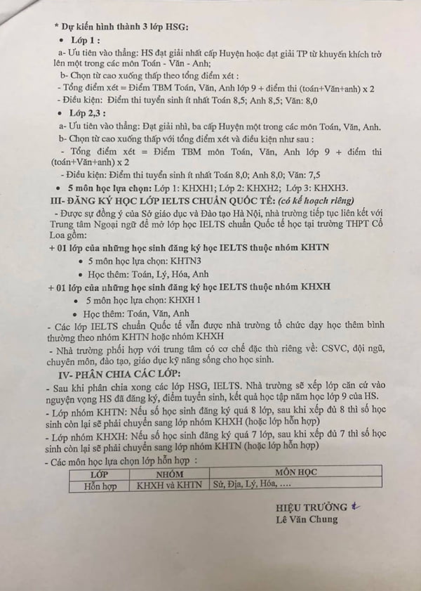 Hướng dẫn phân ban lớp 10 năm học 2022-2023