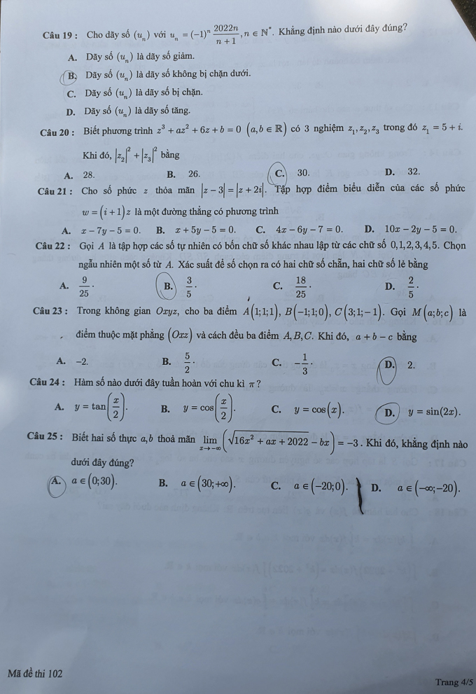 Đề thi đánh giá tư duy của ĐH Bách khoa Hà Nội - 3